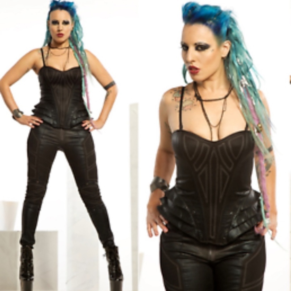 Lip Service gothic steam punk technocracy corset XXL
